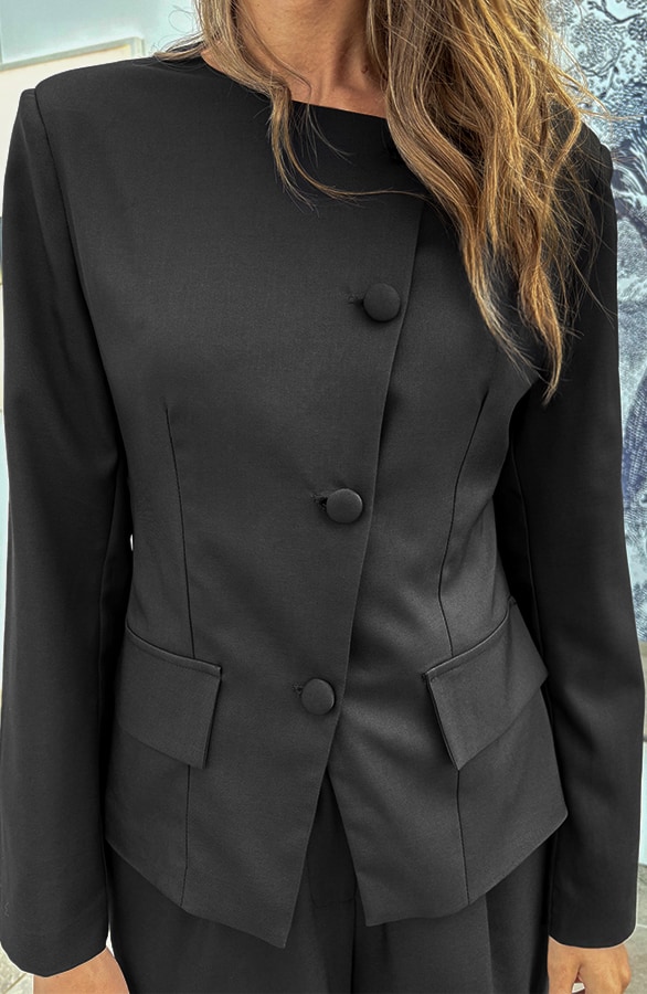Ultimate Muse Button Blazer Zwart – shoparchief, foto 3