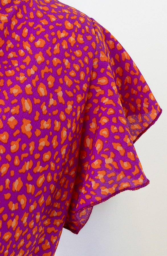 Wikkel Jurk Leopard Paars Oranje – shoparchief, foto 6