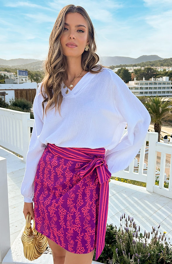 Wrap Skirt Lulu Paars – shoparchief, foto 9