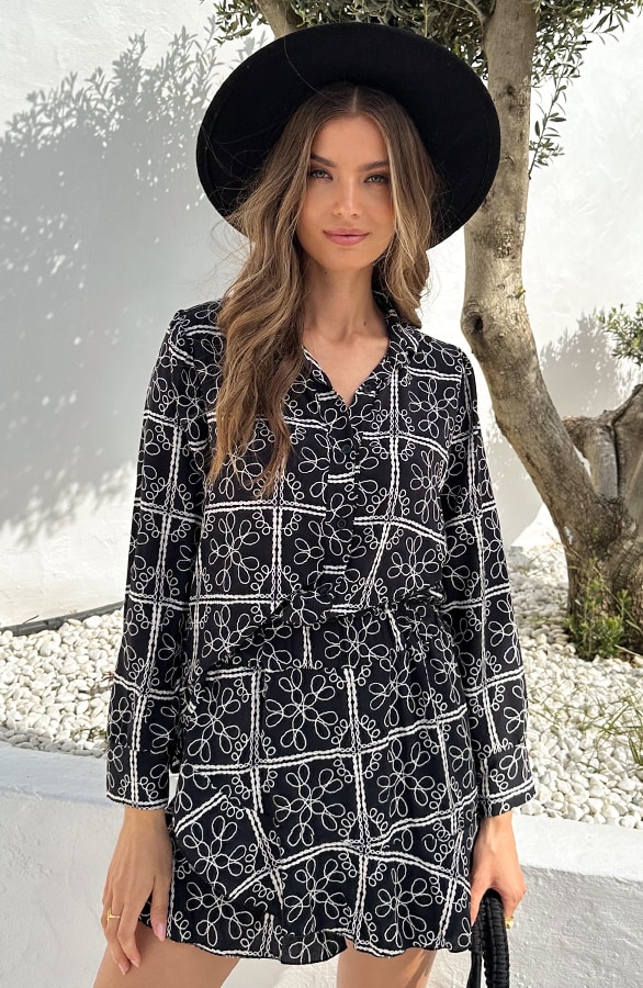 Yves Skort Flower Black – shoparchief, foto 6