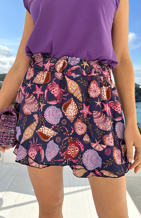 Yves Skort Shell Dark Purple – shoparchief