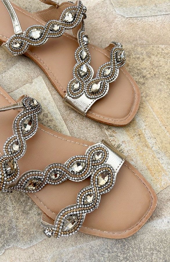 Sandalen Diamant Goud – shoparchief