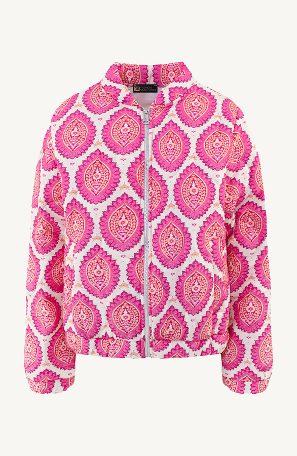 Bomber Jacket Classic Print Pink – jassen, foto 8