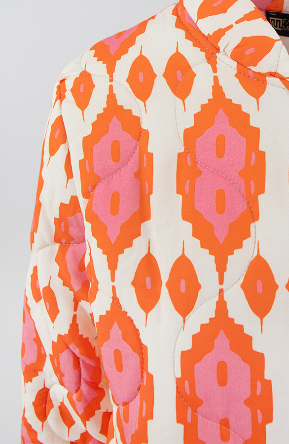 Bomber Jacket Classic Print Orange, Mäntel, Foto 6