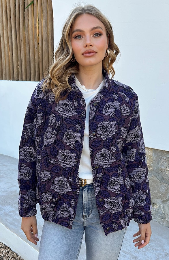 Deluxe Flower Bomber Lila – shoparchief, foto 4
