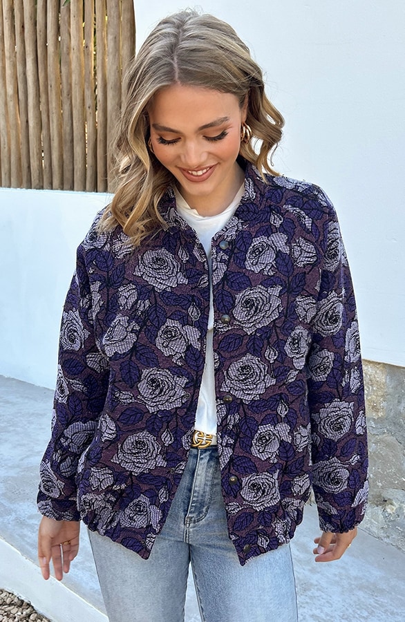 Deluxe Flower Bomber Lila – shoparchief, foto 5