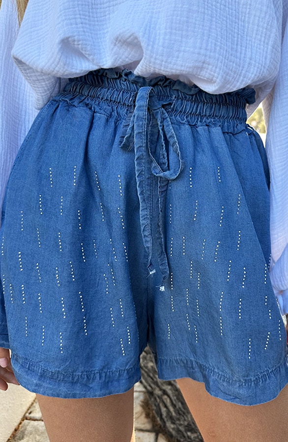 Denim Strass Short Loose Fit – shoparchief
