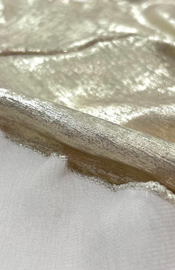Ruffle Top mit Puffärmeln Metallic Gold, Tops, Foto 5