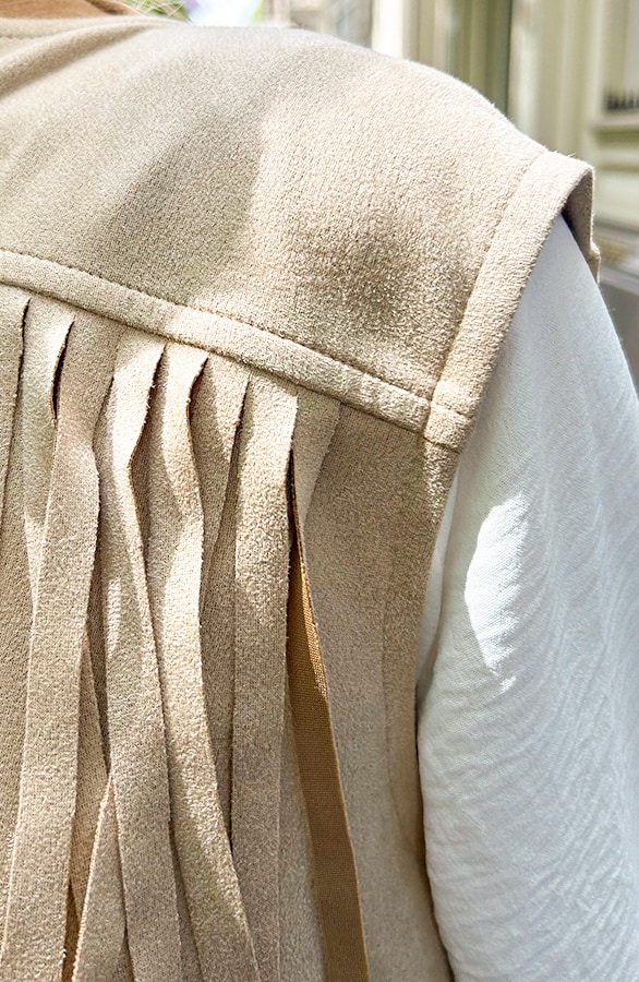 Franje Gilet Suede Beige – gilets, foto 9
