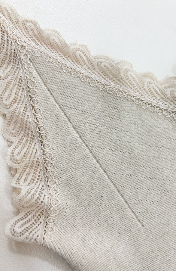 Kanten Detailed Top Light Beige – tops, foto 4