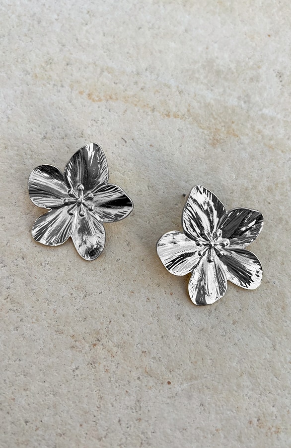 Boho Flower Oorbellen Zilver – shoparchief