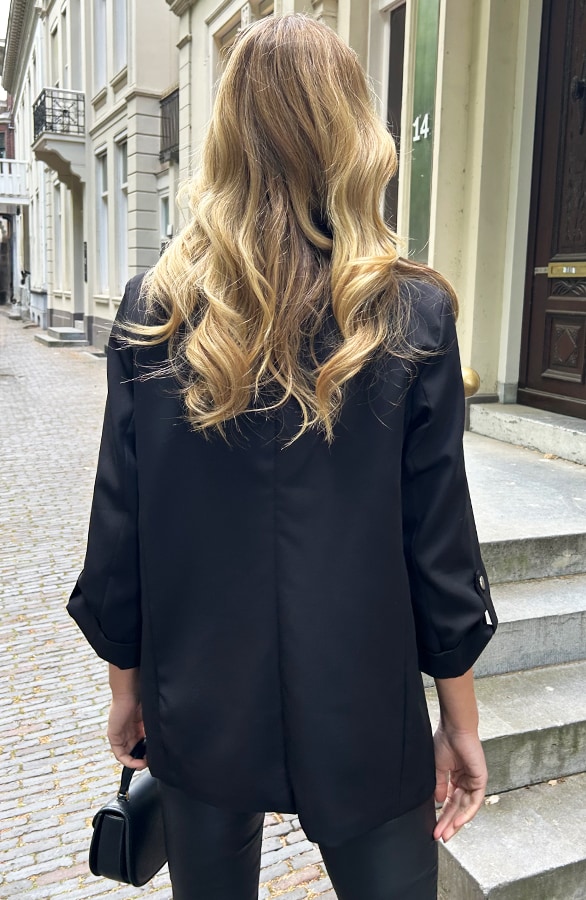 Oversized Blazer Limited Zwart – shoparchief, foto 9