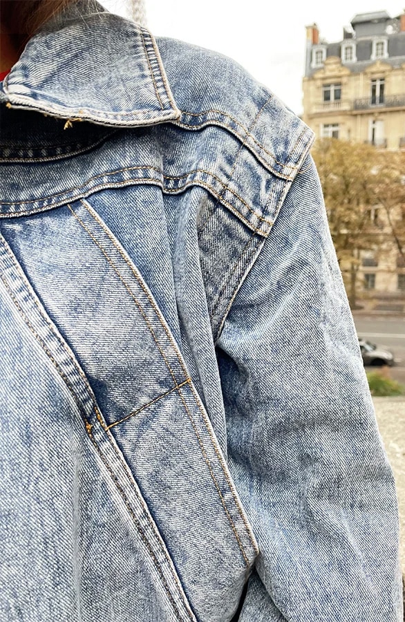 Short Denim Jacke Blau, Mäntel, Foto 3