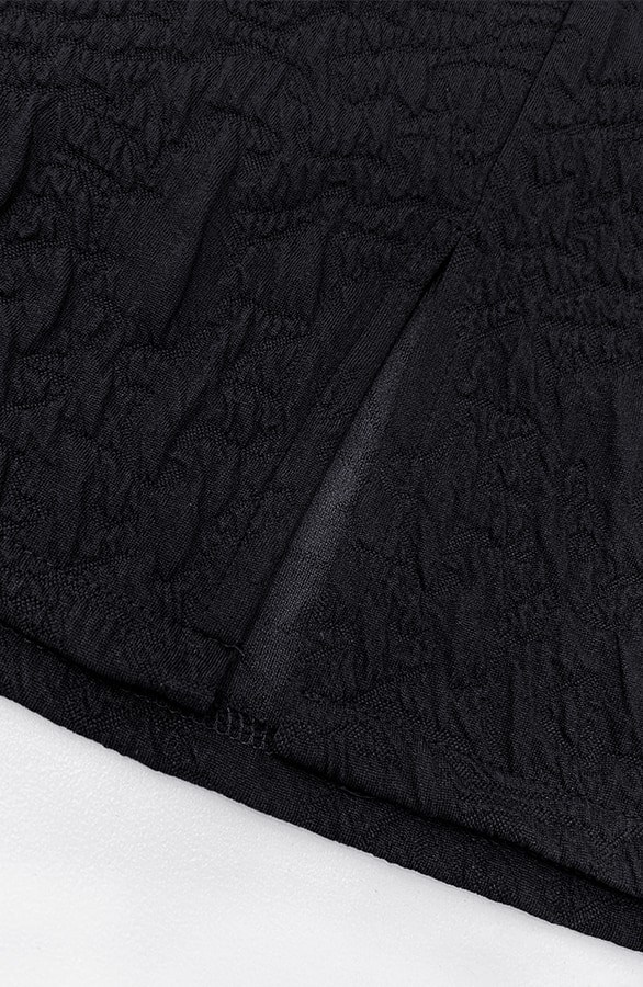 Textured Puffärmel Kleid Schwarz, Kleider, Foto 8