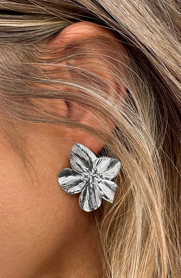 Boho Flower Oorbellen Zilver – shoparchief, foto 3