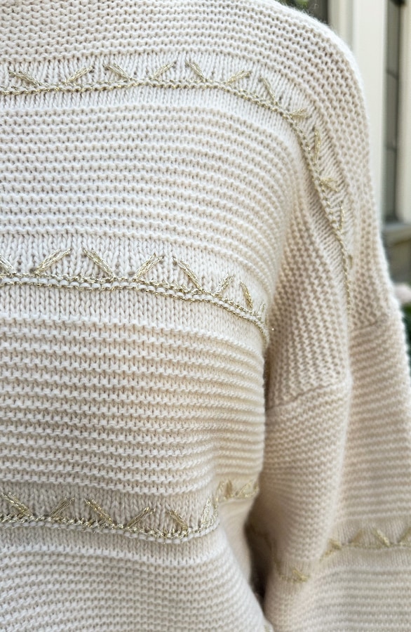 Boho Structured Pullover Beige, Foto 8