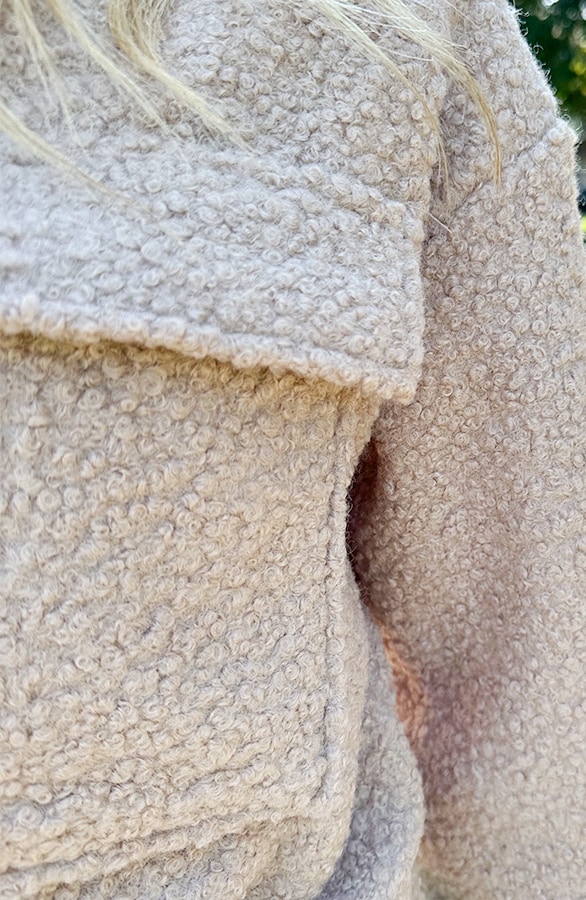 Boucle Bomber Jacket Taupe, Alle Kleidung, Foto 8