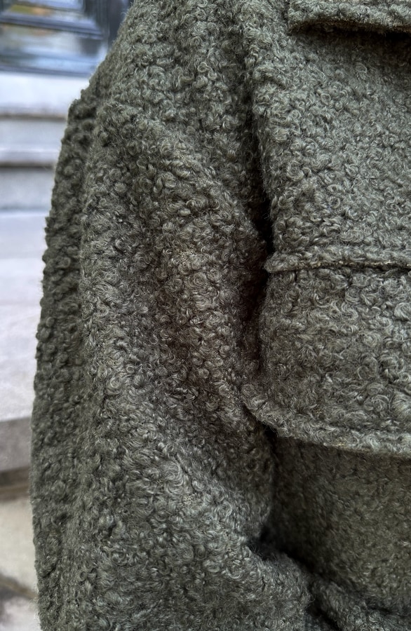 Boucle Jacket Met Rits Army – jassen, foto 5
