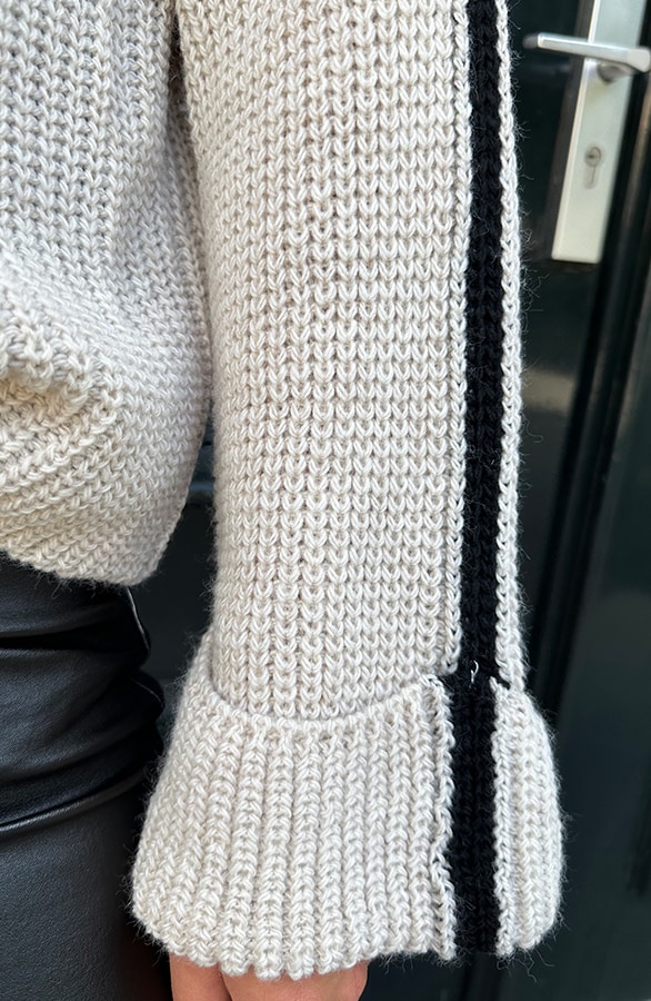 Detailed Coltrui Wijde Mouwen Beige Zwart – truien, foto 5