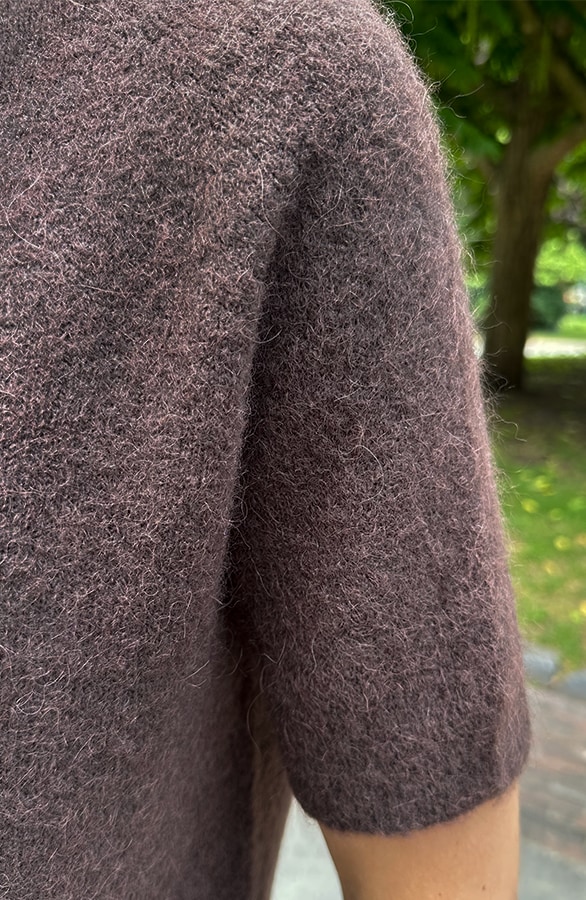 Oversized Soft Pullover Kurzarm Dark Choco, Foto 5