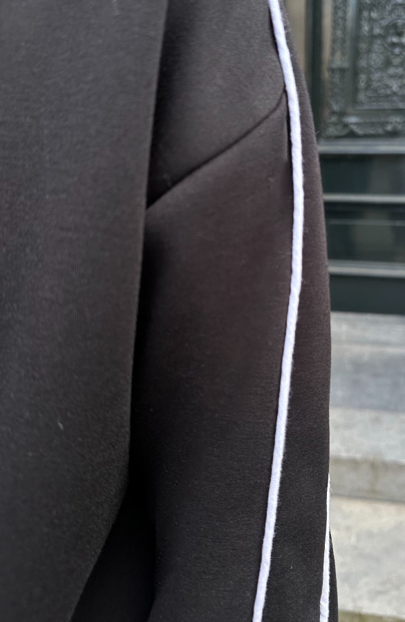 Oversized Trui Met Bies Zwart – truien, foto 4