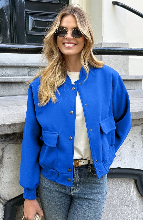 Soft Bomberjacket Kobalt – jassen