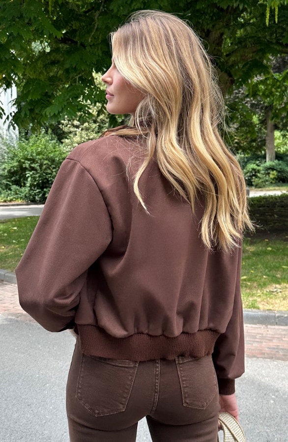 Suede Soft Bomber Jacket Choco – jassen, foto 4