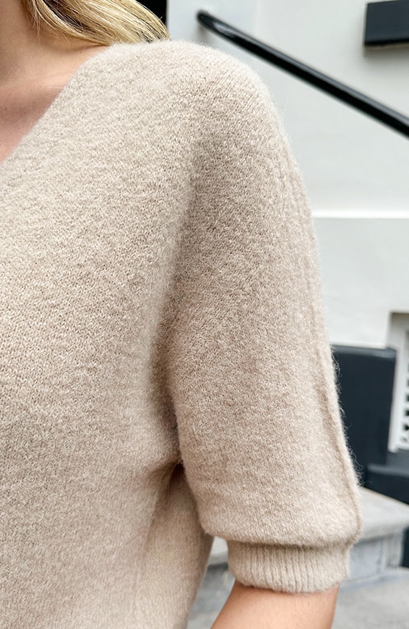 Ultra Soft Alpaca Cardigan Taupe – tops, foto 3
