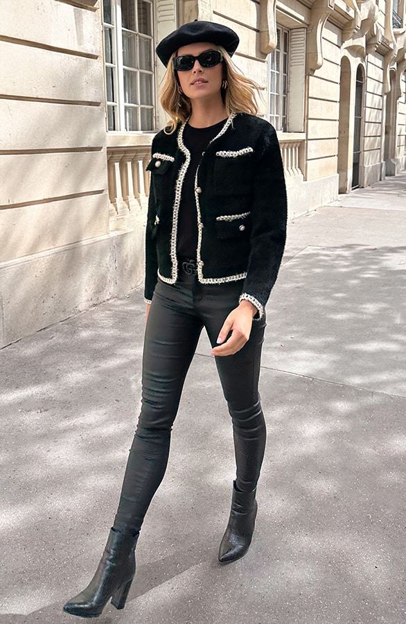 Chique Soft Button Jacket Zwart – jassen, foto 8