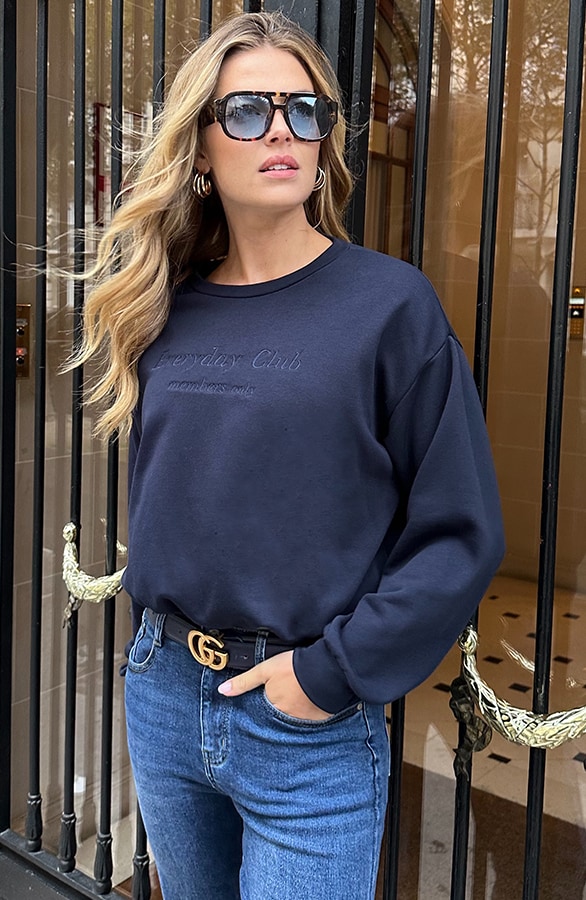 Comfy Everyday Sweater Marine – truien, foto 3