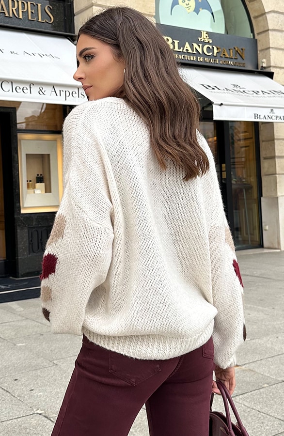 Cozy Hearts Sweater Beige – truien, foto 5