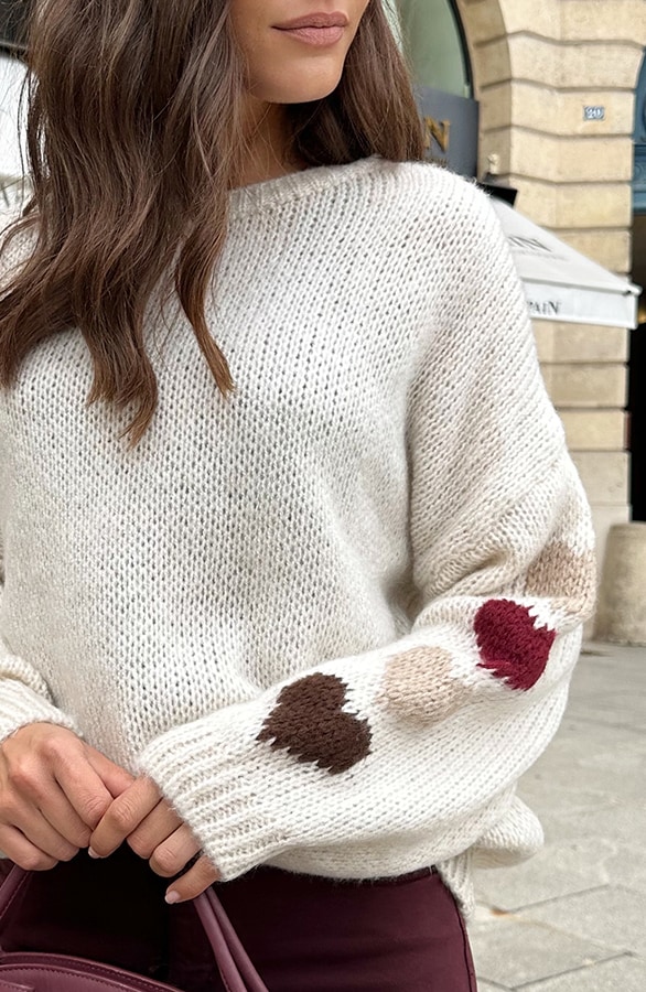 Cozy Hearts Sweater Beige – truien, foto 6