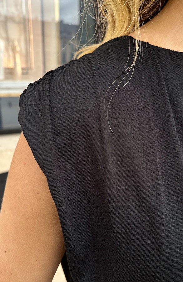 Cropped Top Met Plooien Zwart – tops, foto 5