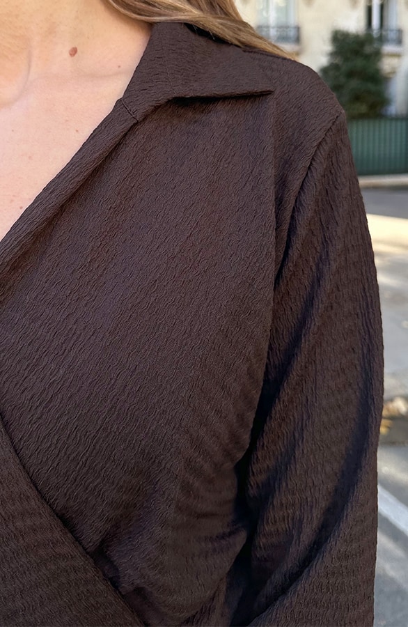 Draped Stretch Kleid Choco, Kleider, Foto 4