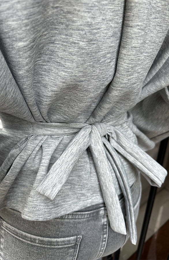 Fitted Soft Sweater Light Grey – truien, foto 4