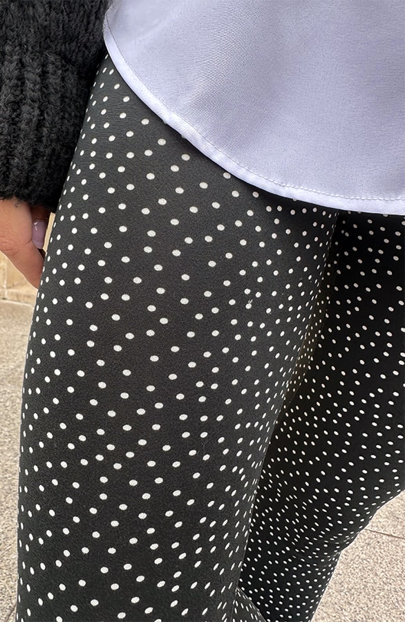 Flared Hose Polkadots Schwarz, Schlaghosen, Foto 7