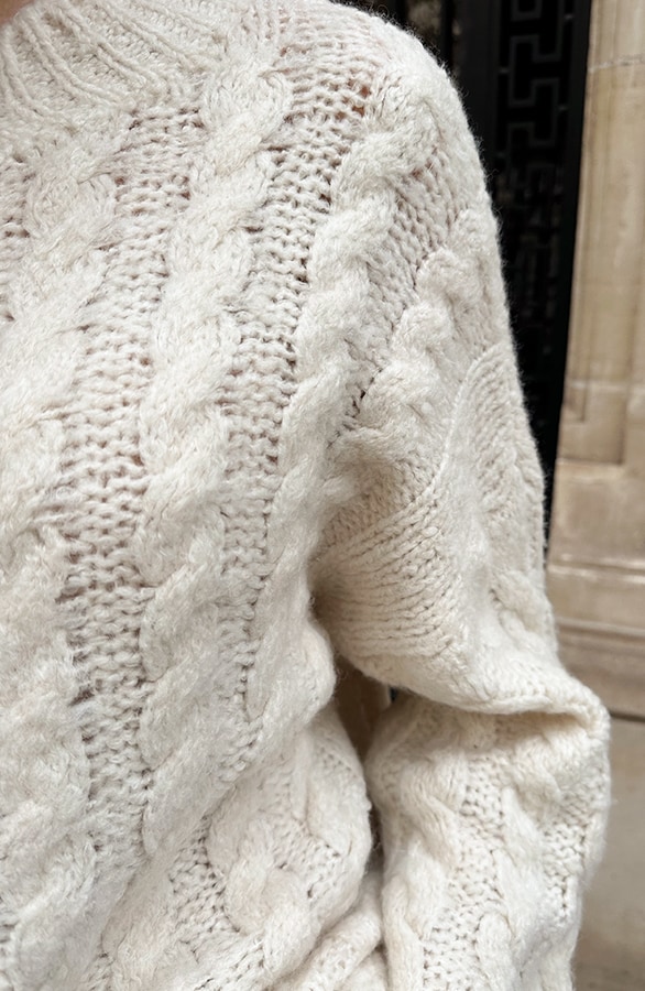 Knitted Kabel Vest Beige – vesten, foto 9