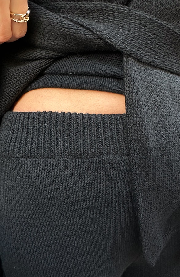 Knitted Lounge Pants Zwart – broeken, foto 4