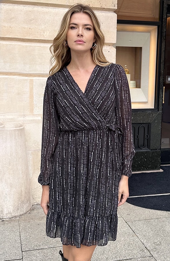 Luxury V-hals Jurk Print – jurken, foto 3