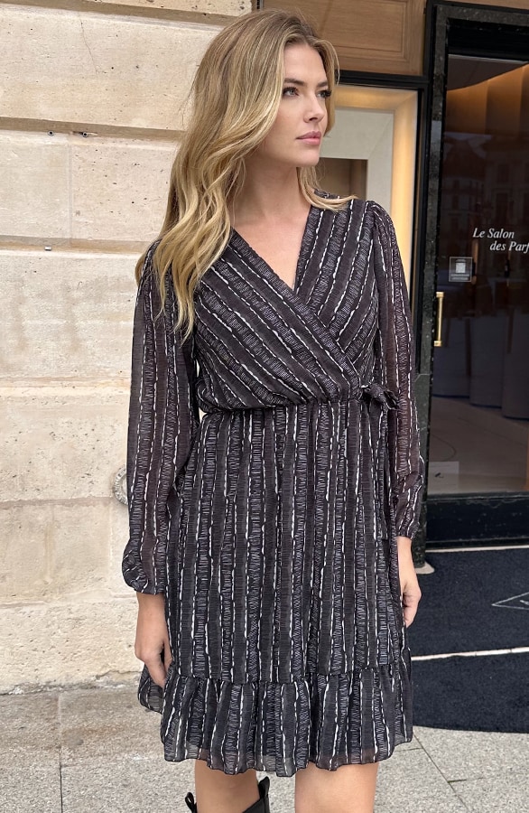 Luxury V-hals Jurk Print – jurken