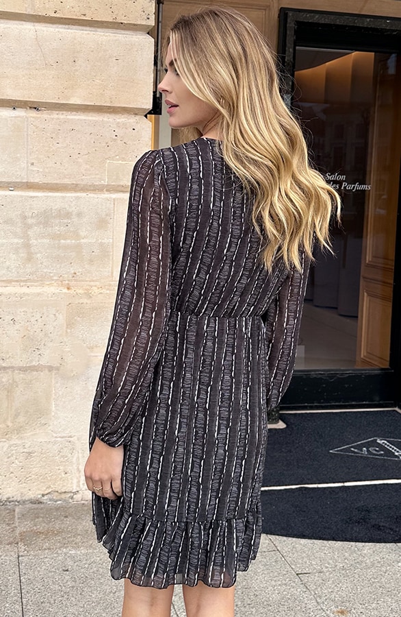 Luxury V-hals Jurk Print – jurken, foto 4