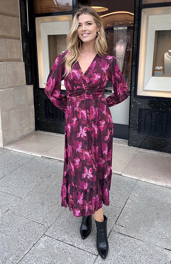 Maxi Jurk Flowerprint Roze – jurken