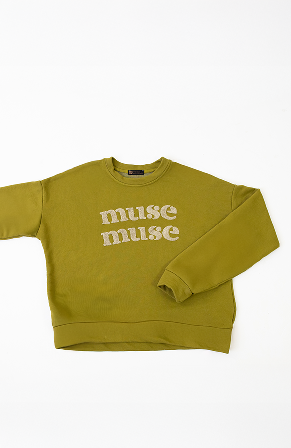 Muse Muse Sweater Olive Green – truien, foto 2