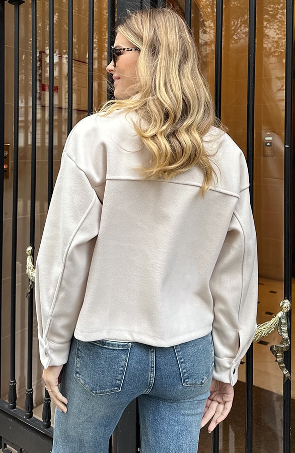 Soft Jacket Met Klepzakken Beige – jassen, foto 4