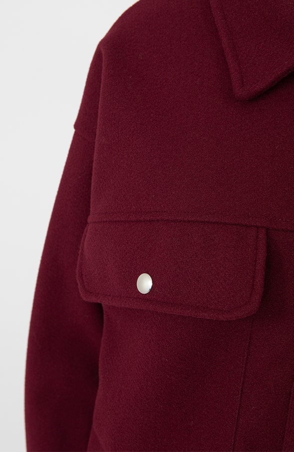 Soft Jacket Met Klepzakken Burgundy – jassen, foto 2