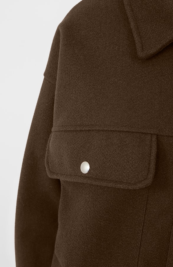 Soft Jacket Met Klepzakken Choco – jassen, foto 2