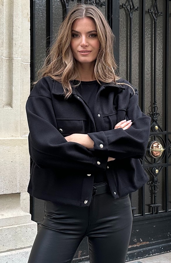 Soft Jacket Met Klepzakken Zwart – jassen, foto 5