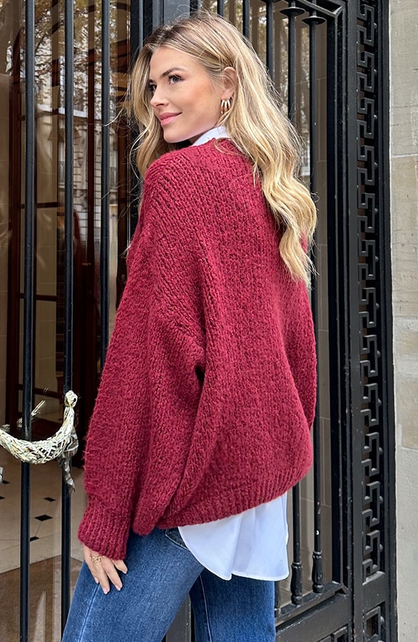 Soft Oversized Pullover Burgundy, Foto 7