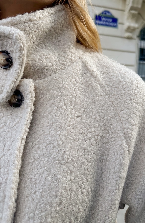 Teddy Jas Met Knopen Beige – jassen, foto 5