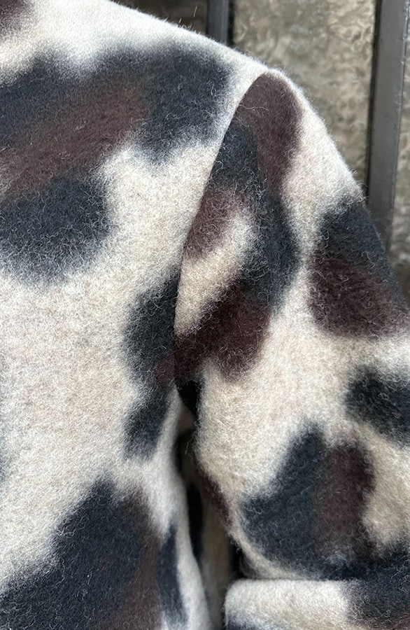Woven Button Bomber Jacket Leopard Choco – jassen, foto 5